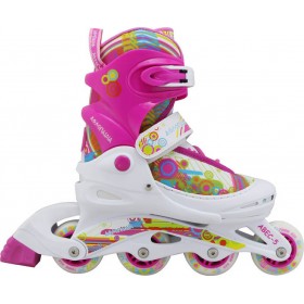 Αθλοπαιδιά 002.1084 Inline Αυξομειούμενα Rollers Λευκά/Ροζ Παιδικά Αθλοπαιδιά 002.1084 Inline Αυξομειούμενα Rollers Λευκά/Ροζ Παιδικά