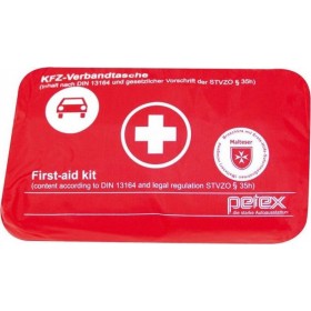 Petex Φαρμακείο Αυτοκινήτου Τσαντάκι Red με εξοπλισμό κατάλληλο για πρώτες βοήθειες