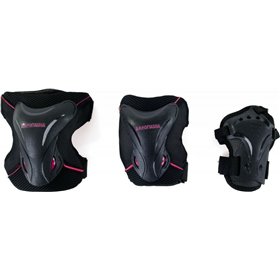 Αθλοπαιδιά 003.1081 Παιδικό Σετ Προστατευτικών για Rollers Μαύρο/Ροζ