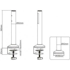 Brateck 2 Βάσεις Στήριξης Πάνελ SW02-3 για Γραφείο Brateck 2 Βάσεις Στήριξης Πάνελ SW02-3 για Γραφείο