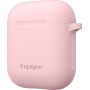 Spigen Silicone Case Θήκη Σιλικόνης με Γάντζο σε Ροζ χρώμα για Apple AirPods