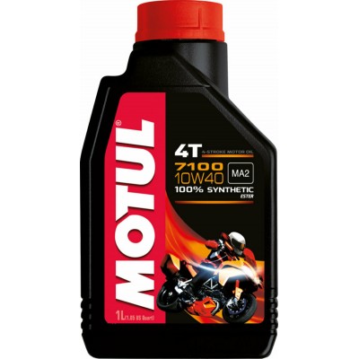 Motul 7100 4T Συνθετικό Λάδι Μοτοσυκλέτας για Τετράχρονους Κινητήρες 10W-40 1lt