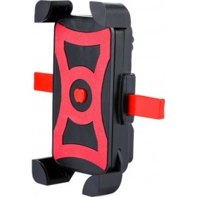 Βάση Κινητού με Ρυθμιζόμενο Βραχίονα για Τιμόνι Μοτοσυκλέτας Μαύρο / Κόκκινο