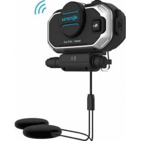 Vimoto V8 Ενδοεπικοινωνία Μονή για Κράνος Μηχανής με Bluetooth Vimoto V8 Ενδοεπικοινωνία Μονή για Κράνος Μηχανής με Bluetooth