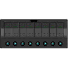 Eval Πίνακας Ασφαλειών Αδιάβροχος Electron (8 Διακόπτες)Κωδικός: 02125-8