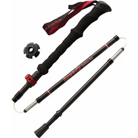 AlpinPro Speedy T5C80BL Σπαστά Μπατόν Ορειβασίας από Ανθρακόνημα 2τμχ Μαύρα
