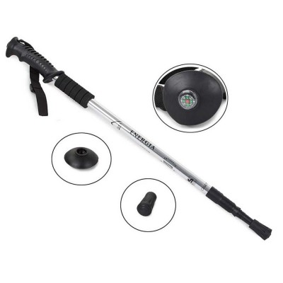 Τηλεσκοπικά Μπαστούνια Πεζοπορίας Nordic Walking Trekking Poles Walking Stick Silver