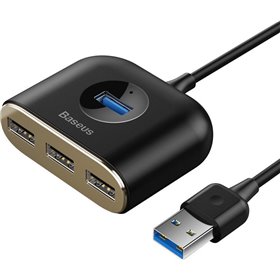 Baseus Square USB 3.0 Hub 4 Θυρών με σύνδεση USB-AΚωδικός: CAHUB-AY01  Baseus Square USB 3.0 Hub 4 Θυρών με σύνδεση USB-AΚωδικός: CAHUB-AY01