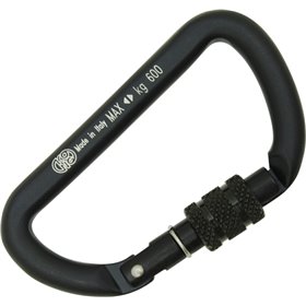 Καραμπίνερ Kong Mini D Screw Anod All Black / Μαύρο / 751NNN6CNKK