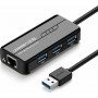 Ugreen USB 3.0 Hub 3 Θυρών με σύνδεση USB-A / EthernetΚωδικός: 20265 