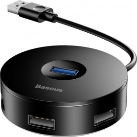 Baseus Round Box USB 3.0 Hub 4 Θυρών με σύνδεση USB-AΚωδικός: CAHUB-F01  Baseus Round Box USB 3.0 Hub 4 Θυρών με σύνδεση USB-AΚωδικός: CAHUB-F01