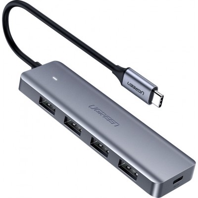 Ugreen CM219 USB 3.0 Hub 5 Θυρών με σύνδεση USB-C ΓκριΚωδικός: 70336 