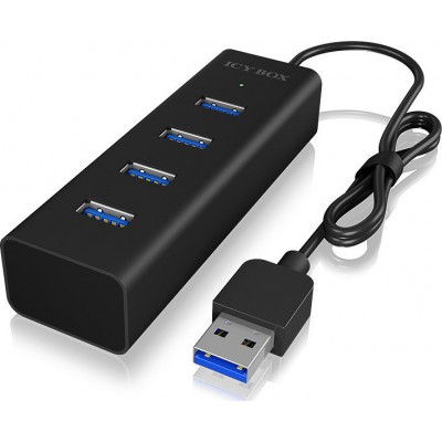 RaidSonic Icy Box IB-HUB1409-U3 USB 3.0 Hub 4 Θυρών με σύνδεση USB-AΚωδικός: 60255 