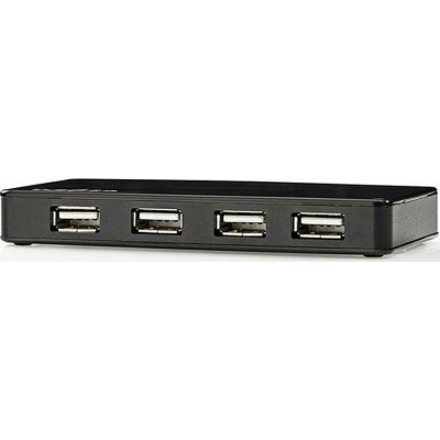 Nedis UHUBU2730BK USB 2.0 Hub 7 Θυρών με σύνδεση USB-A &amp Θύρα Φόρτισης και Εξωτερική Παροχή ΡεύματοςΚωδικός: 233-1872 