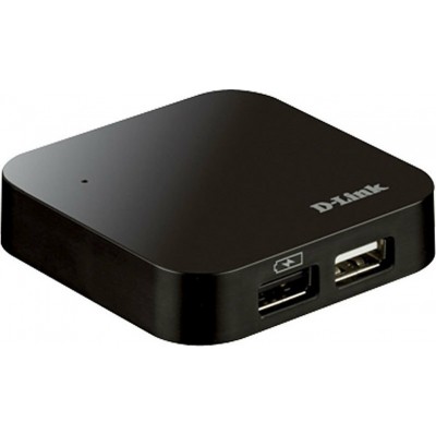 D-Link DUB-H4 USB 2.0 Hub 4 Θυρών με σύνδεση USB-A και Εξωτερική Παροχή Ρεύματος