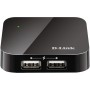 D-Link DUB-H4 USB 2.0 Hub 4 Θυρών με σύνδεση USB-A και Εξωτερική Παροχή Ρεύματος