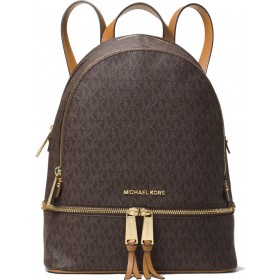 Michael Kors Rhea Γυναικεία Τσάντα Πλάτης σε Καφέ χρώμα