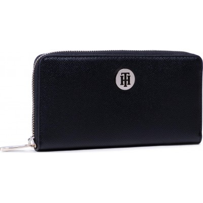 Tommy Hilfiger Honey Lrg Za Wallet Μεγάλο Γυναικείο Πορτοφόλι Μαύρο