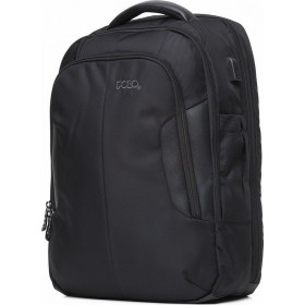 Polo Techerα Υφασμάτινο Σακίδιο Πλάτης Μαύρο