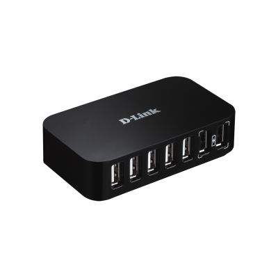 D-Link DUB-H7 D1 USB 2.0 Hub 7 Θυρών με σύνδεση USB-A και Εξωτερική Παροχή Ρεύματος