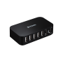 D-Link DUB-H7 D1 USB 2.0 Hub 7 Θυρών με σύνδεση USB-A και Εξωτερική Παροχή Ρεύματος