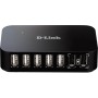 D-Link DUB-H7 D1 USB 2.0 Hub 7 Θυρών με σύνδεση USB-A και Εξωτερική Παροχή Ρεύματος