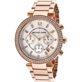 Michael Kors Parker Crystals Ρολόι Χρονογράφος με Μεταλλικό Μπρασελέ σε Ροζ Χρυσό χρώμαΚωδικός: MK5491 Michael Kors Parker Crystals Ρολόι Χρονογράφος με Μεταλλικό Μπρασελέ σε Ροζ Χρυσό χρώμαΚωδικός: MK5491