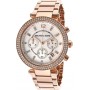 Michael Kors Parker Crystals Ρολόι Χρονογράφος με Μεταλλικό Μπρασελέ σε Ροζ Χρυσό χρώμαΚωδικός: MK5491