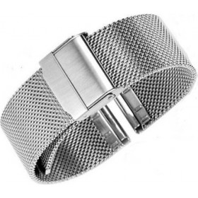 Mesh Milanese Μεταλλικό Μπρασελέ Ασημί 20mm