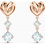 Swarovski Lifelong Heart Γυναικεία Σκουλαρίκια Κρεμαστά Επιχρυσωμένα Με Πέτρες