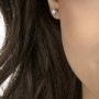 Swarovski Γυναικεία Σκουλαρίκια Καρφωτά Με Πέτρες Attract Round Pierced από Ορείχαλκο