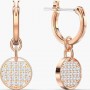 Swarovski Γυναικεία Σκουλαρίκια Κρεμαστά Με Πέτρες Ginger Mini Hoop Επιχρυσωμένα