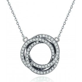 Bamoer Γυναικείο Κολιέ με Ζιργκόν από Ασήμι Bamoer Γυναικείο Κολιέ με Ζιργκόν από Ασήμι