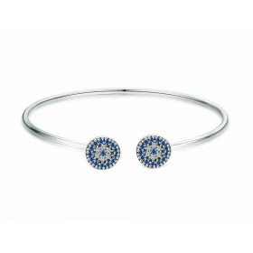 Bamoer Γυναικείο Βραχιόλι Χειροπέδα με σχέδιο Ματάκι από Ασήμι Bamoer Γυναικείο Βραχιόλι Χειροπέδα με σχέδιο Ματάκι από Ασήμι