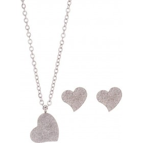 Medisei Σετ Κολιέ / Σκουλαρίκια Dalee Set Single Heart από Ατσάλι Medisei Σετ Κολιέ / Σκουλαρίκια Dalee Set Single Heart από Ατσάλι