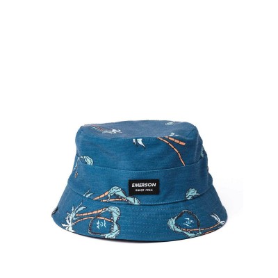 Emerson Υφασμάτινo Ανδρικό Καπέλο Στυλ Bucket Μπλε