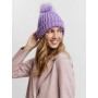 Vero Moda Γυναικείος Pom Pom Beanie Σκούφος σε Μωβ χρώμα