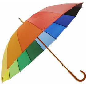 Ομπρέλα Βροχής με Μπαστούνι Πολύχρωμη