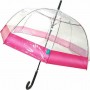 Perletti Αντιανεμική Ομπρέλα Βροχής με Μπαστούνι Φούξια