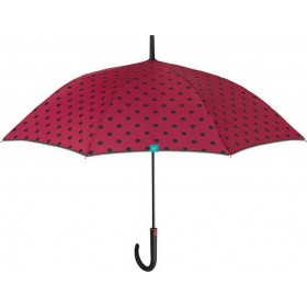 Perletti Ομπρέλα Βροχής με Μπαστούνι Κόκκινη Perletti Ομπρέλα Βροχής με Μπαστούνι Κόκκινη