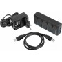 Natec Mantis USB 3.0 Hub 4 Θυρών με σύνδεση USB-A &amp Θύρα Φόρτισης και Εξωτερική Παροχή ΡεύματοςΚωδικός: NHU-1557 