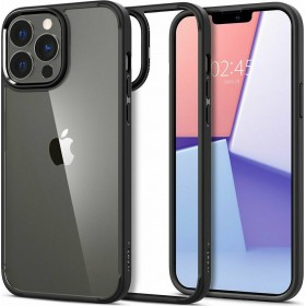 Spigen Ultra Hybrid Back Cover Πλαστικό / Σιλικόνης Matte Black (iPhone 13 Pro Max)