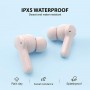 QCY T13 In-ear Bluetooth Handsfree Ακουστικά με Αντοχή στον Ιδρώτα και Θήκη Φόρτισης Ροζ