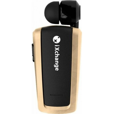 iXchange UA-25 In-ear Bluetooth Handsfree Ακουστικό Πέτου Χρυσό