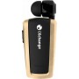iXchange UA-25 In-ear Bluetooth Handsfree Ακουστικό Πέτου Χρυσό