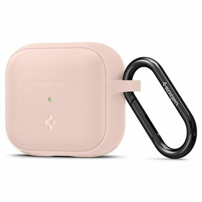 Spigen Silicone Fit Θήκη Σιλικόνης με Γάντζο Pink Sand για Apple AirPods 3