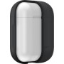 Spigen Silicone Case Θήκη Σιλικόνης με Γάντζο Charcoal για Apple AirPods