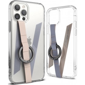 Ringke Strap Ring Holder Λουράκι με Δαχτυλίδι για Κινητά Ροζ