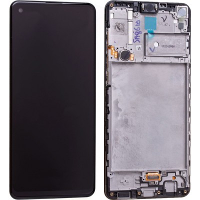 Samsung Οθόνη LCD με Μηχανισμό Αφής και Πλαίσιο για Galaxy A21S (Μαύρο)