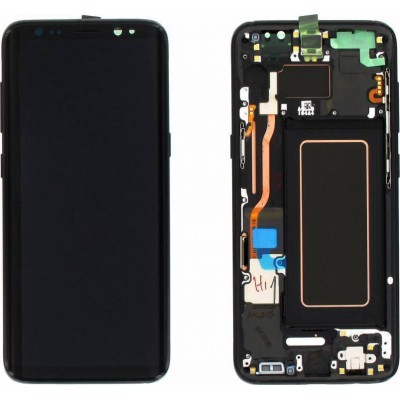 Samsung Οθόνη με Μηχανισμό Αφής και Πλαίσιο για Galaxy S8 (Μαύρο)
